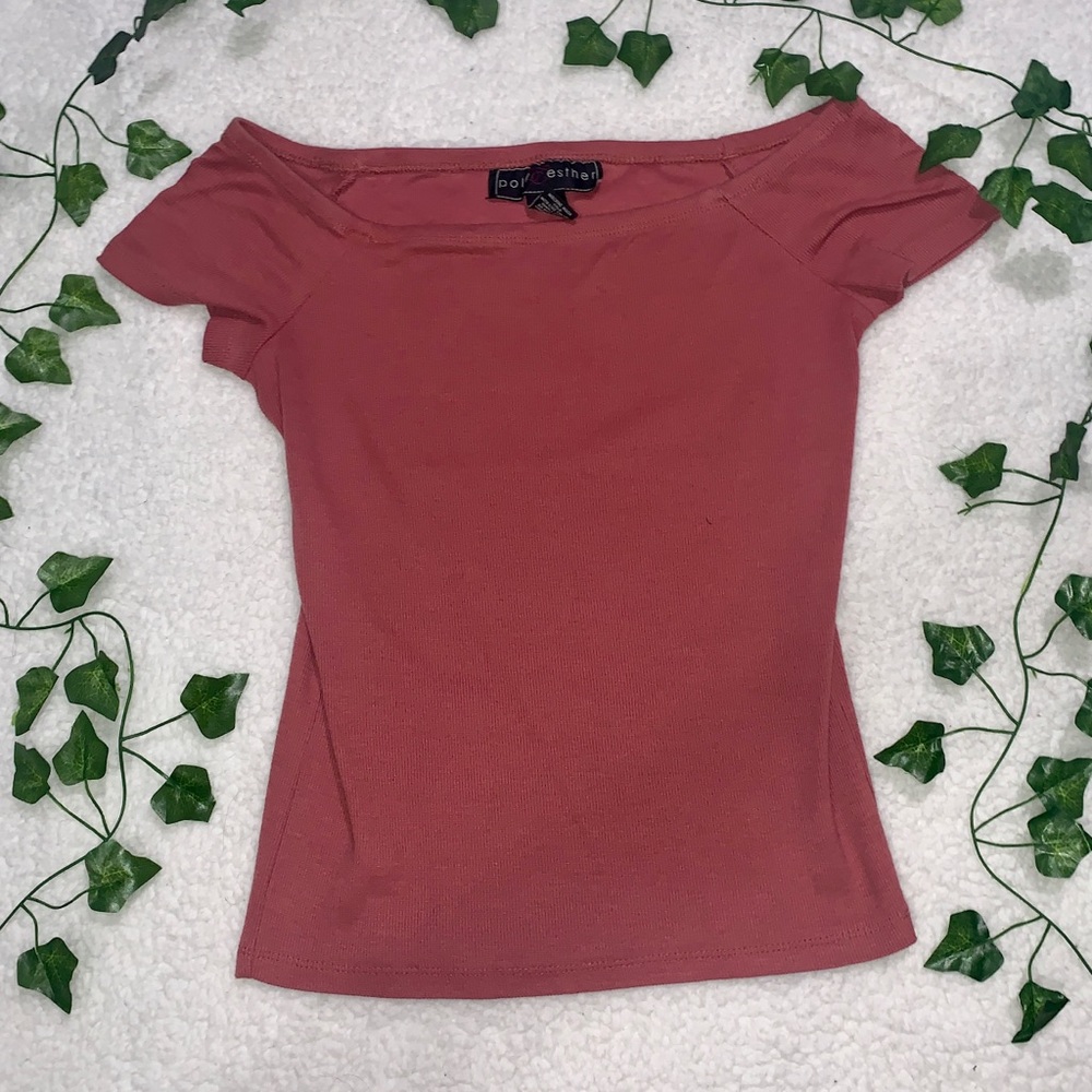 Short Sleeved Off-The-Shoulder Top